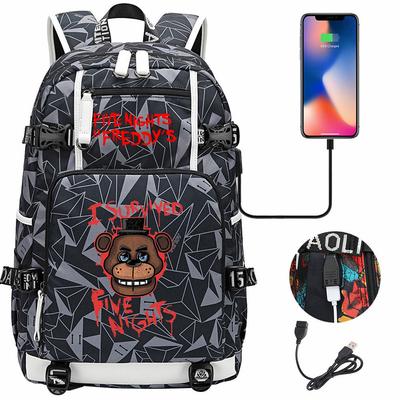 Teddy Bear Game Merchandise USB Teen Student Schoolbag Men and Women Leisure Large Capacity Travel Backpack
