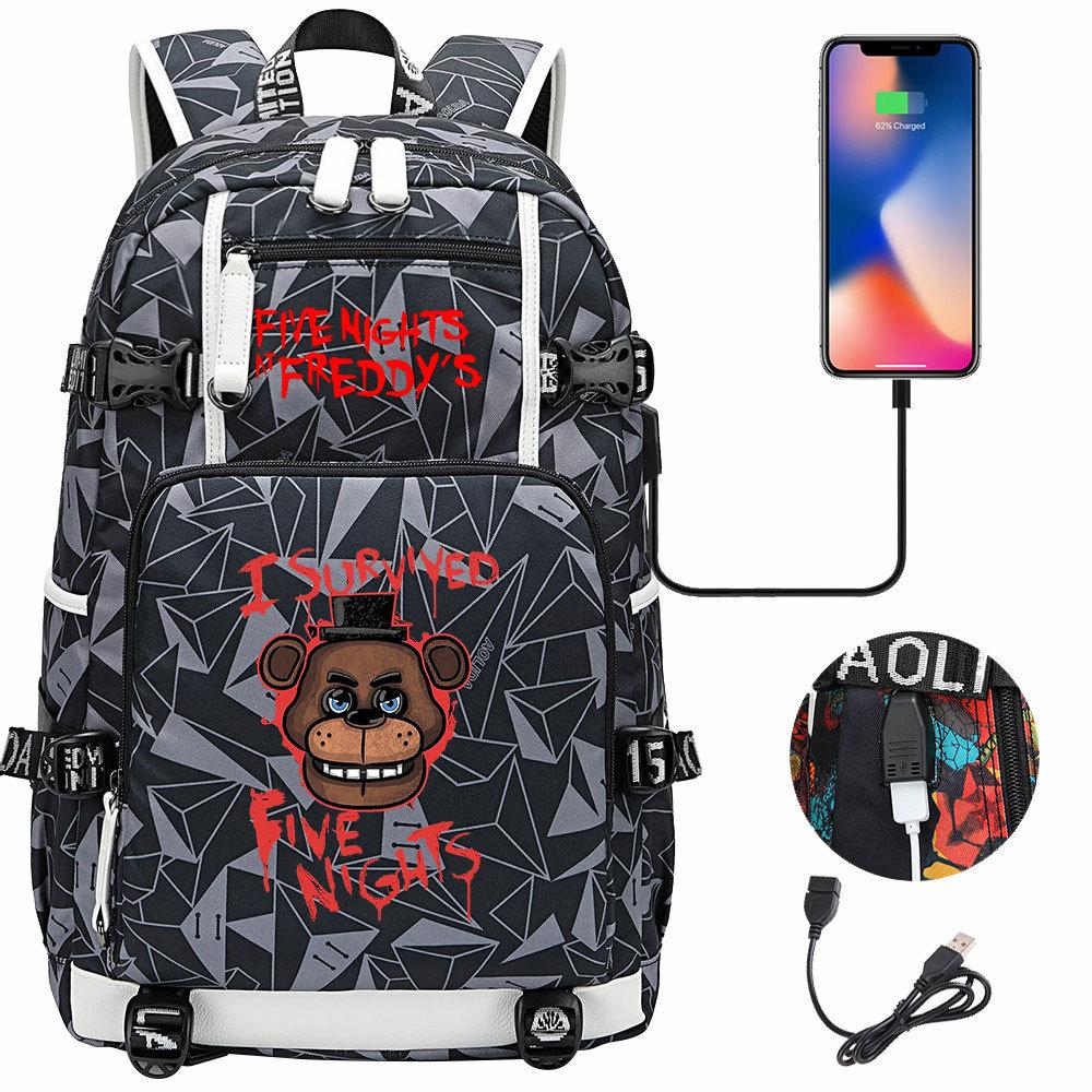 Teddy Bear Game Merchandise USB Teen Student Schoolbag Men and Women Leisure Large Capacity Travel Backpack