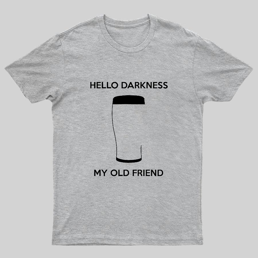Hello Darkness My Old Friend Nerdy Graphic Unisex Heavyweight 100% Cotton T-shirt