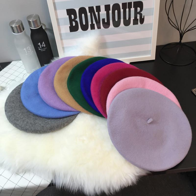 Warm Wool Soft Beret For Women Autumn Winter Fashion Trendy Hat Beret