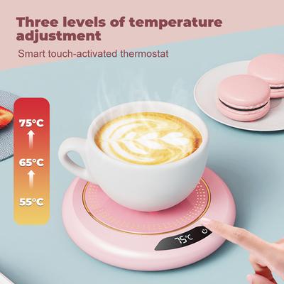 Coffee Mug Warmer 3 Temperature Setting Thermostat Coaster USB Plug Smart Coffee Cup Warmer for Heating Coffee Beverage Milk Tea