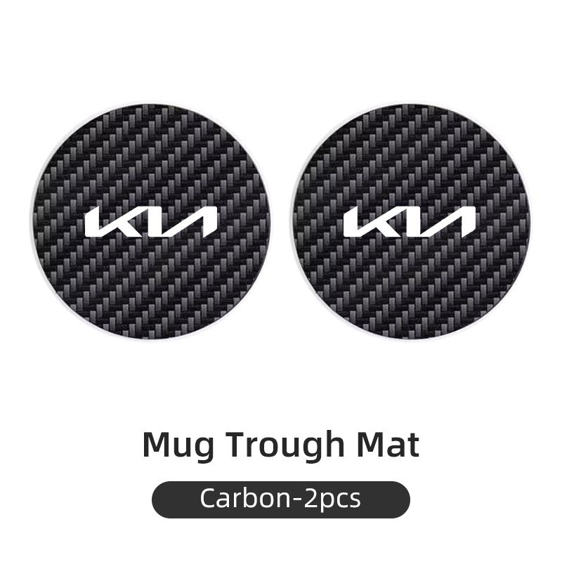 Car Water Coaster Console Mug Drink Non-Slip Pad Mute Mat For KIA GT Line Forte Seltos K5 Sportage Ceed Soul Cerato Sedona Forte