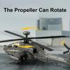 1:32 Scale AH-64 Airplane Model Toy Car Alloy Diecast Rotatable Propeller Sound Light Fighter Vehicle Models for Kids Gifts