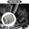 Car Exhaust Flexible Pipe, 76x102mm 2.99"x4.02" Exhaust Flex Connector Pipes Bellows Universal for Car Durable Stainless Steel Silver Tone