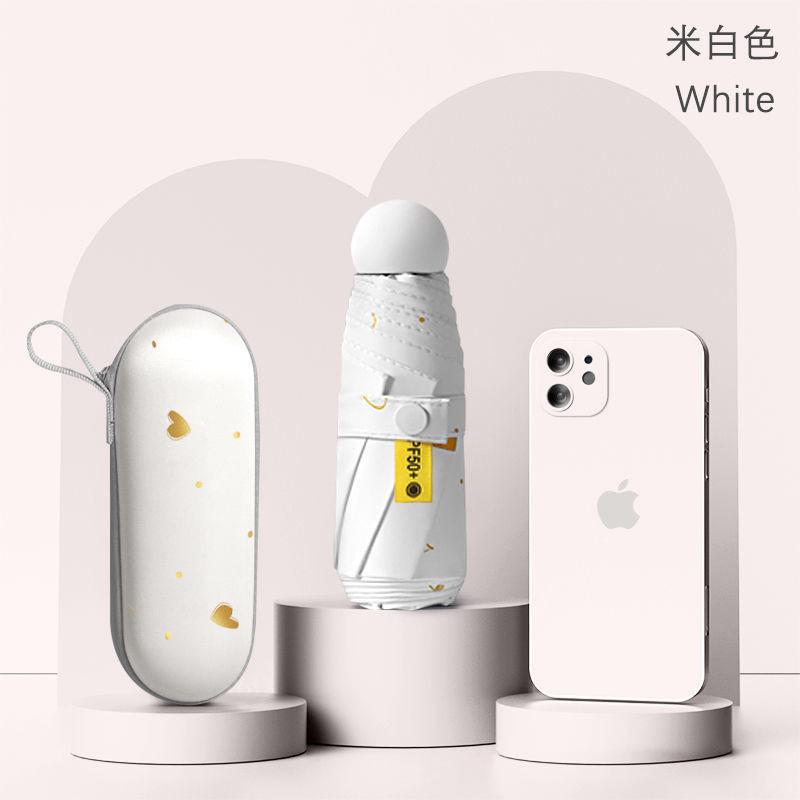 Capsule Sun Umbrella Women's Sunscreen UV Protection Outdoor Parasol Sun Umbrella Dual Purpose Mini 50% Umbrella