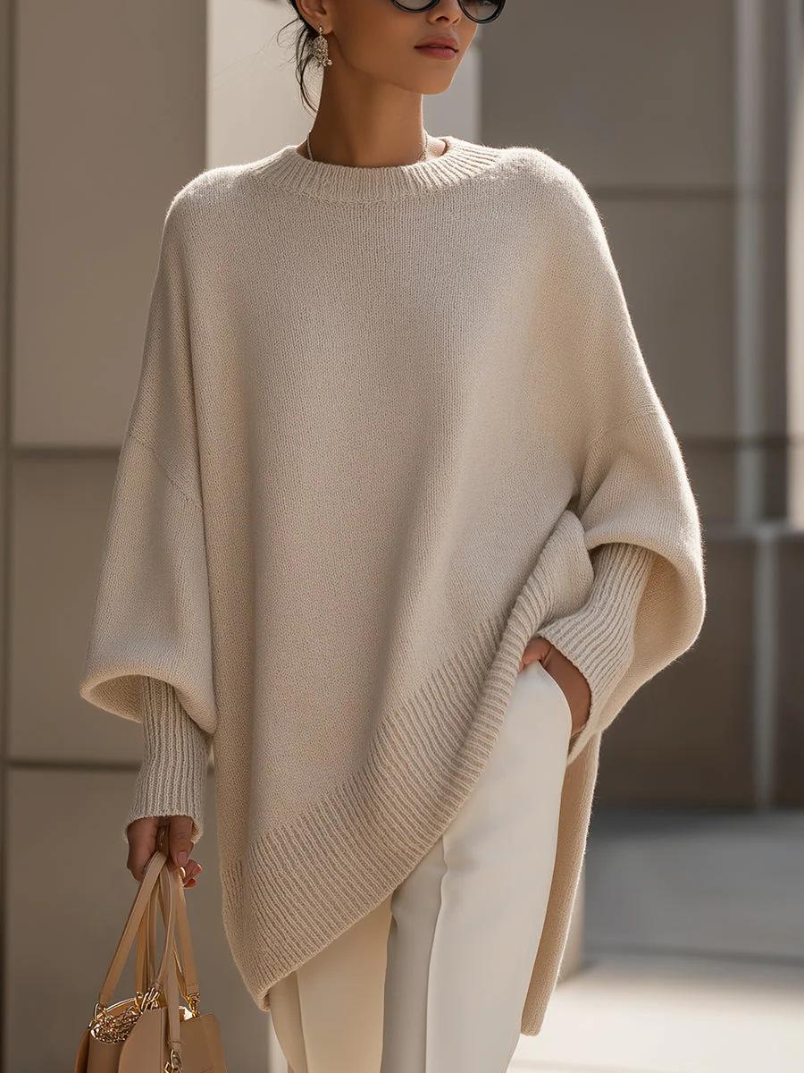 Women s Cropped Bell Sleeve Knit Sweater L