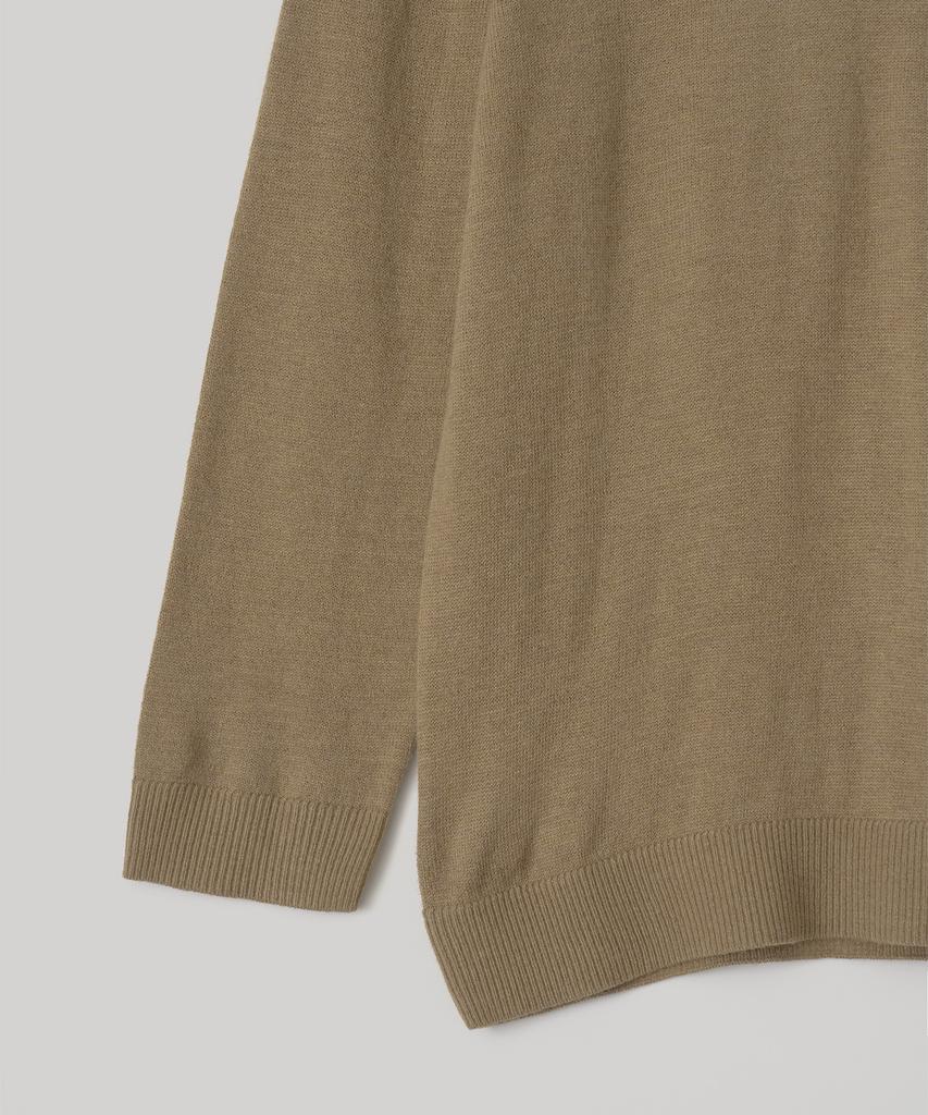 ANOTHER OFFICE WOMEN W. V-Neck Solid Knit (Light Brown)