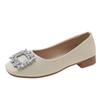 Frühling und Herbst quadratischer Kopf Strass ein Pedal einzelne Schuhe 2025 flacher Mund flacher Boden Mary Jane neu vielseitig Pendler Temperament Damen s