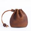 Vintage Genuine Leather Small Coin Purse - Mini Handheld Wallet in First Layer Cowhide
