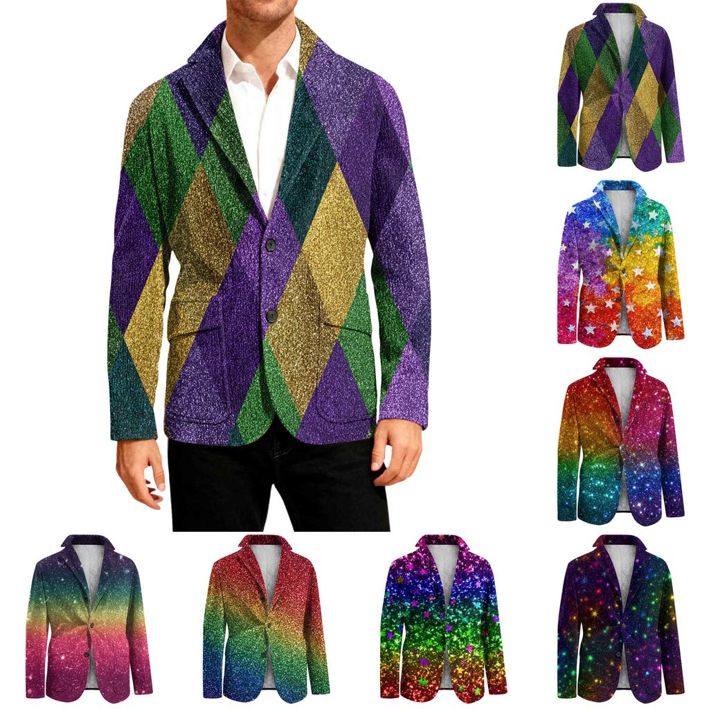 Herren Business Casual Mode Bedruckte Cordjacke