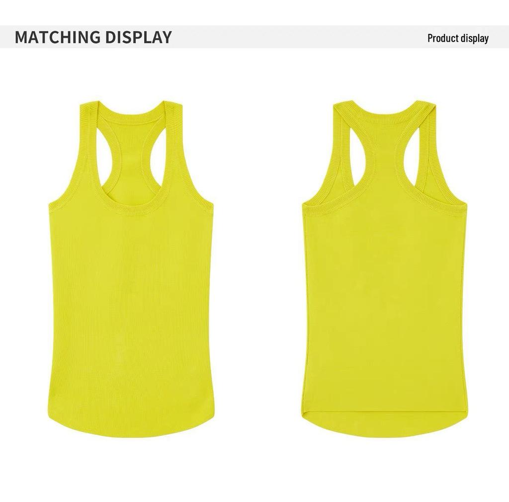 Yi Han Meng Zitronengelbes Slim Fit Neckholder Tanktop für Frauen und Mädchen - Niedlich, aufhellend, schlankmachende Unterwäsche oder Oberbekleidung