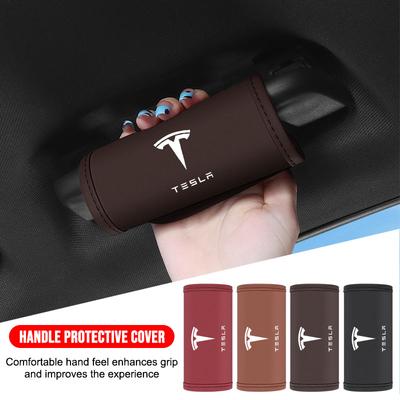Car Interior Roof Handle Protection Cover Auto Door Pull Hand Brake Handle For Model 3 Model S Model X Y Roadster Performance