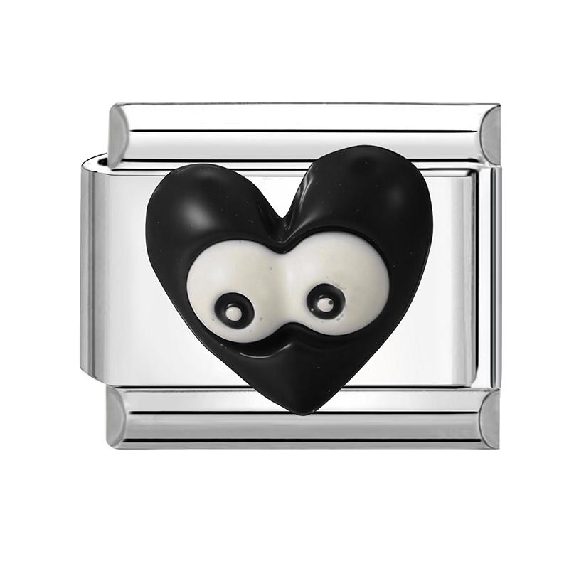 Cute 3D Series Red Apple Eye Heart Flower Bow Knot Italian Charm Link Fit 9mm Stainless Steel Jewelry DIY Making Bracelet Gift