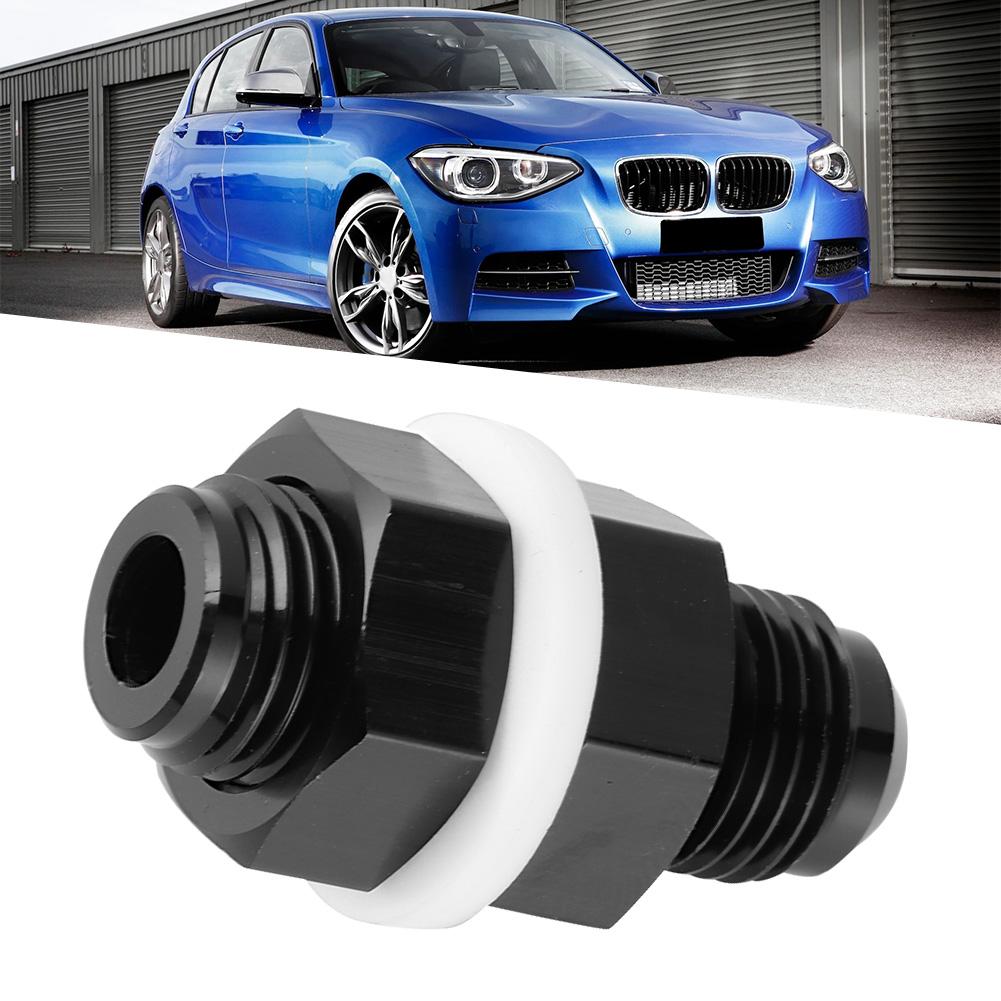 AN6 Bulkhead Fitting Flare Fuel Cell Adapter with PTFE Washer for Most Fluids