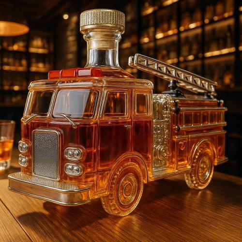 Bottiglia di whiskey camion dei pompieri vetro borosilicato bottiglia di vino rosso decorazione bar decorazione casa decorazione ristorante