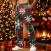 Men's Loose Fit Christmas Print Casual Pants with Pockets for Holiday Daily Wear