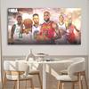 NBA Star Collection Poster: Giannis, Leonard, Curry & Lillard - Self-Adhesive Wall Sticker