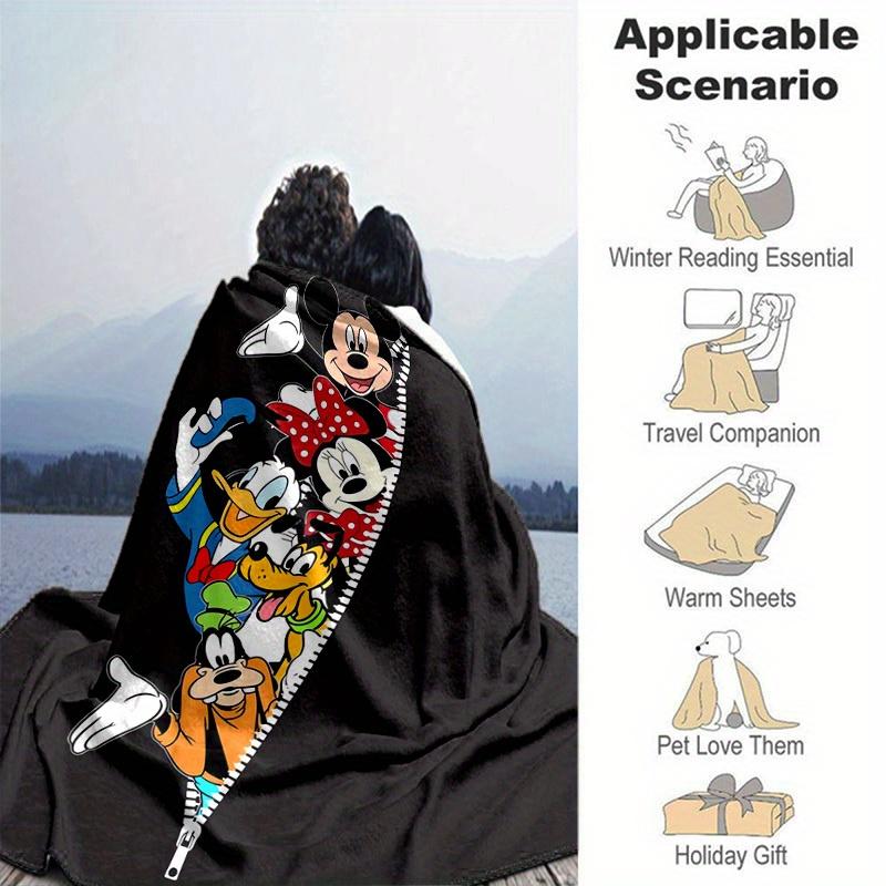 1pc, Cozy Disney Characters Home Decor Fleece Blanket: Perfect Gift for Bedroom, Living Room, Travel, Camping, Car