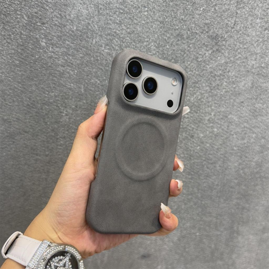 Suede Magnetic Hard Shell Case for iPhone 17 Pro Max