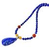 Autumn And Winter Natural Old Beeswax Lapis Lazuli Nanhong Design Necklace Collarbone Chain