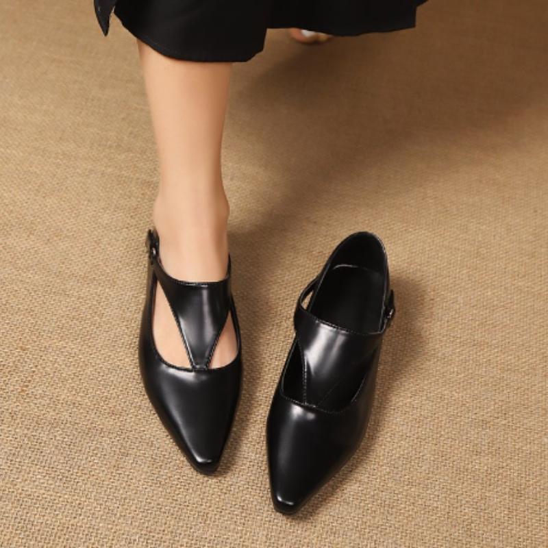 Fashion Vintage Women's T-tied Buckle Mary Jane Shoes High-Heeled Square Toe Silver Pumps Woman Shoes Brown Black Spring Autumn New