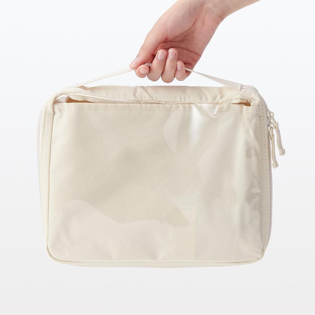 MUJI Collection Case with Selectable A5 W280 X H220 X NDG10A3A Pockets, Wide, Ivory, Approx. D35mm,