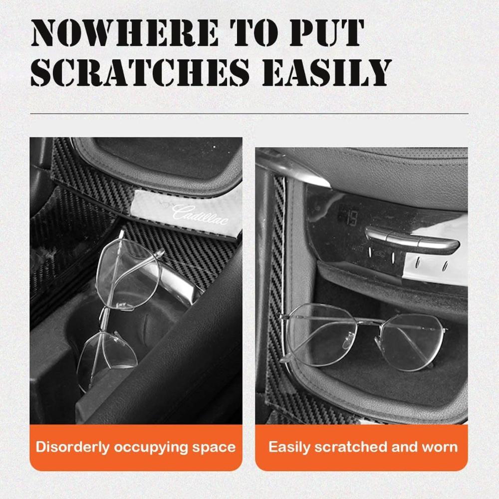 Sunglasses Holder for Car Visor, Magnetic Leather Glasses Eyeglass Clip, With Ticket and Pen Clip