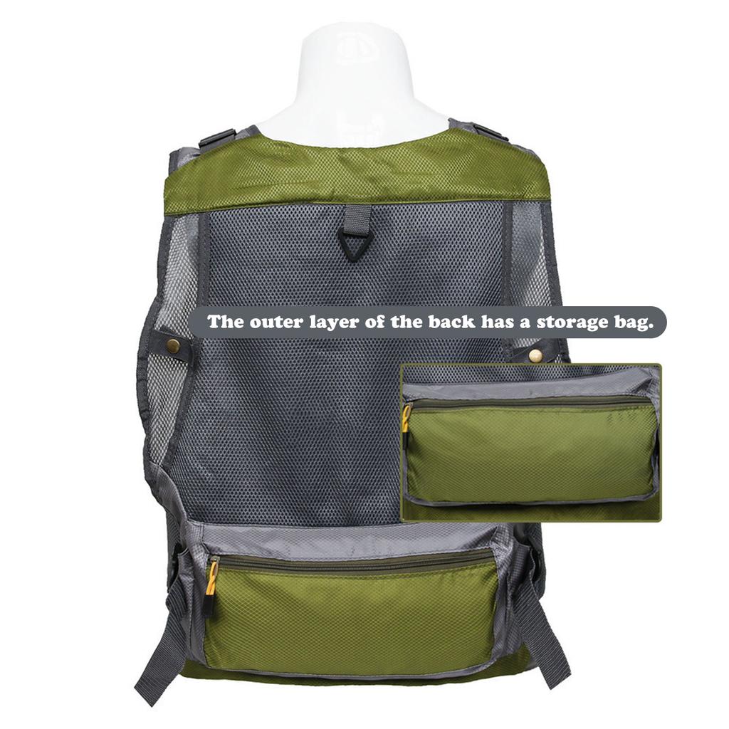 Buy 1Pcs Fly Fishing Mesh Vest General Size Adjustable Mutil-Pocket ...