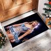 Taylor Swift Crystal Velvet Rug, Custom Name Text Personalized Non‑Slip Floor Mat for Home Decor Gift