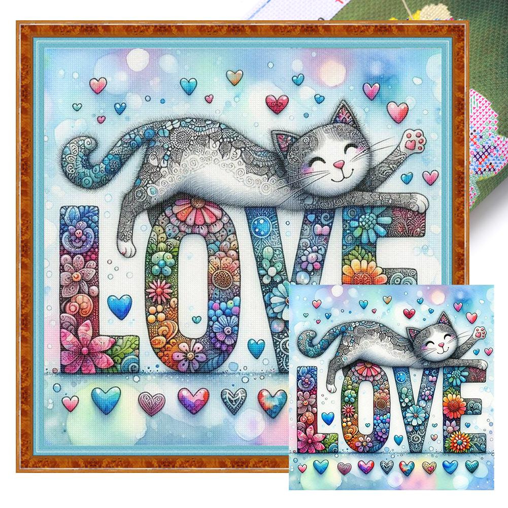 

ЛЮБОВЬ Набор для вышивания крестом с принтом животных Сделай сам 11CT Набор для рукоделия для вышивания Домашний декор