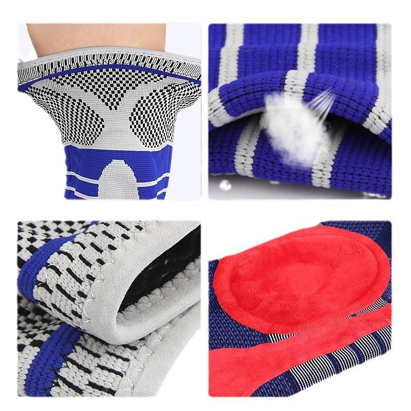 Magnetic Silicone Anti-Slip Knee Support Pads for Fitness and Sports