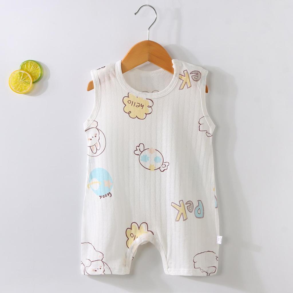Zomer Romper Baby Koreaanse Stijl - Mouwloos Cartoon Katoenen Bodysuit