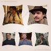 Actor PPedroS PPascal Print Polyester Pillow Case for Valentine Gift Home Sofa Cushion Cover Decoration Custom