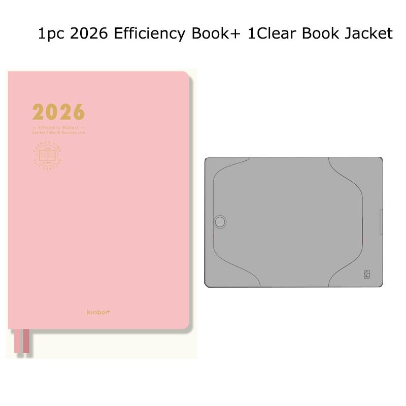 Kinbor A5 Efficient Planner Notebook,2 Days per Page with Habit Tracker,To-Do Lists&Time Management for Workplace, College
