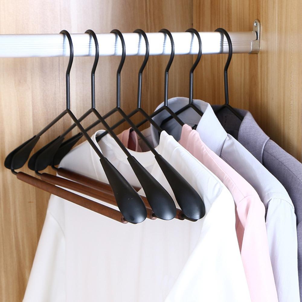 3PCS Thickened Beech Wood Hanger Light Luxury Anti Slip Hanger Traceless Hanger  Clothing Store