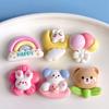 Cute Cartoon Rainbow Bunny Balloon Resin Accessories For Diy Hair Accessories And Phone Cases