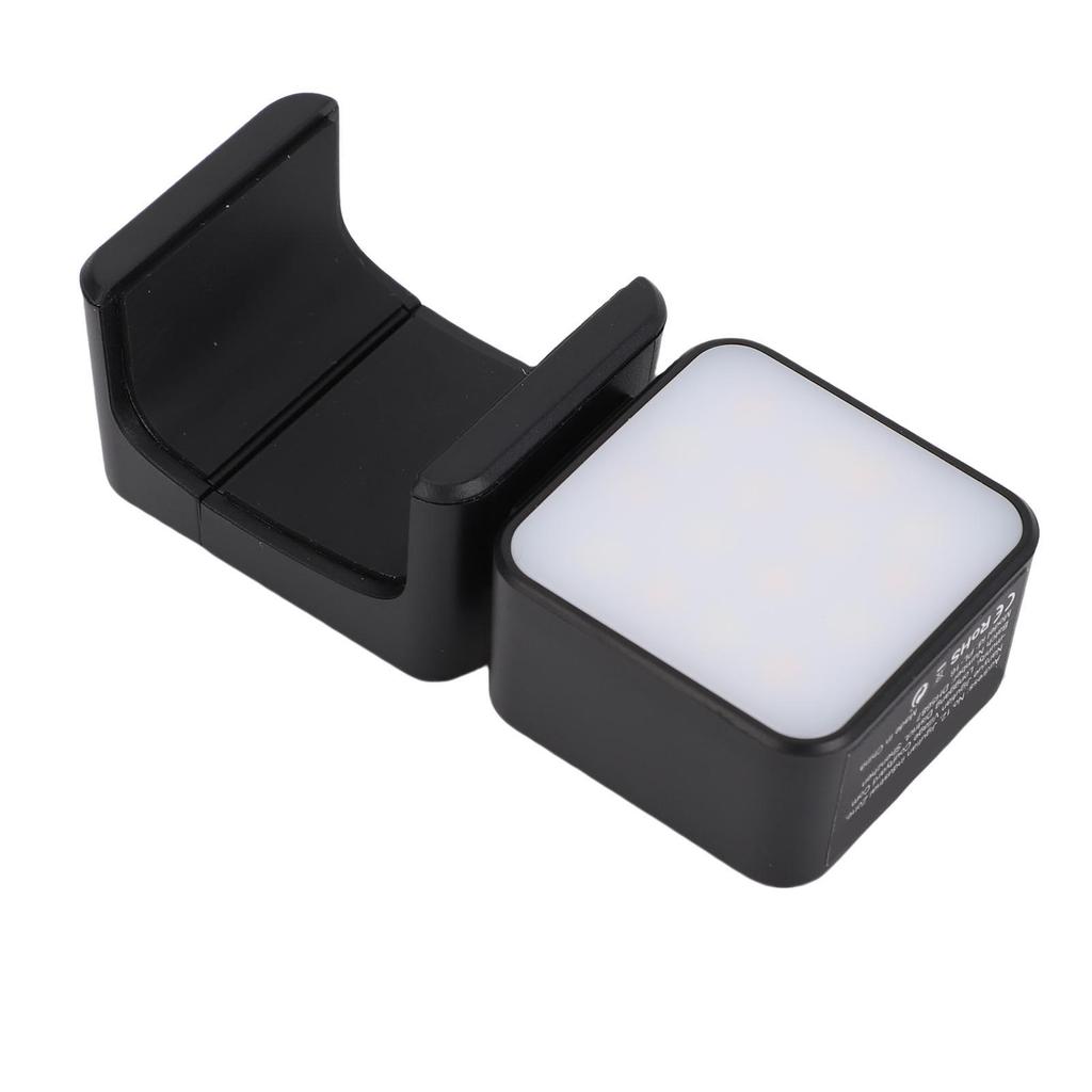 LED Video Light Fit for Pocket 3 Action Camera Adjustable Brightness Levels Portable Type C Rechargeable Auxiliary LED