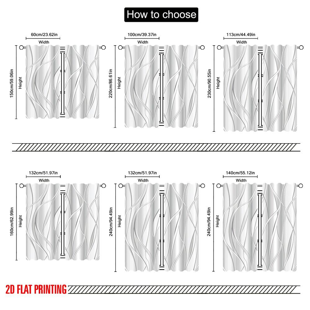 2pcs Clearance  Curtains cloth Striped Durable 100% Polyester Fabric  Without Electricity Family Party Decoration Suitable