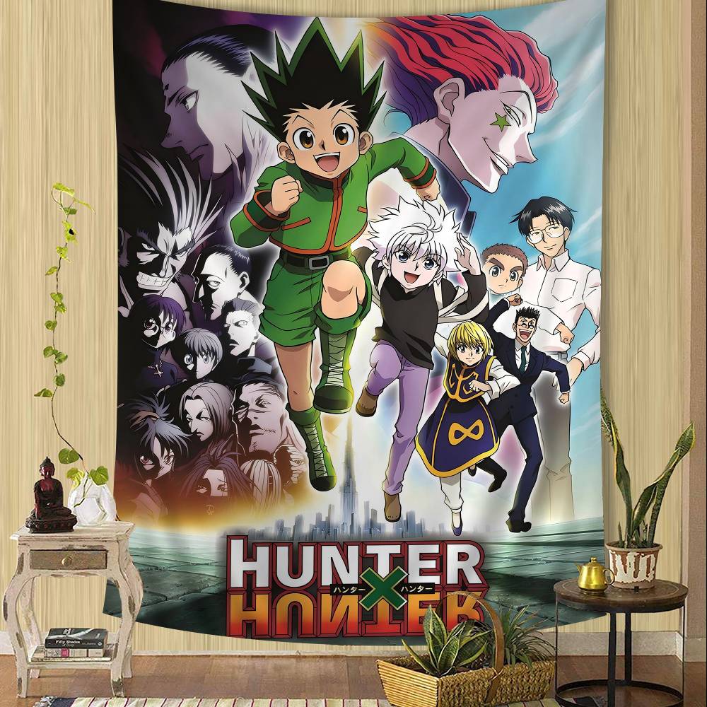 Anime Hunter X Hunter Classic Vintage Colorful Tapestry Wall Hanging Bohemian Wall Tapestries Mandala Wall Art Decor