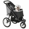 Carrito para Perros, Cochecito para Mascotas para Perros Pequeños y Gatos, con Cesta de Almacenamiento, Diseño de Plegado con un Solo Clic, Gris
