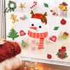 Seasonal Home Decoration Christmas Window Clings, Cartoon Antlers Snowman Wall Stickers, Waterproof PVC Static Cling Decorations Decorative Decals for