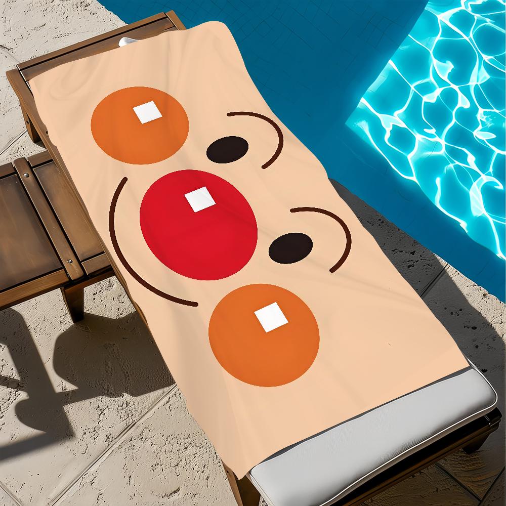 Cartoon A-Anpanman-S cute Towel Large Quick-Drying Microfiber soft Beach Towel for Travel Fitness Sauna Bathing Camping