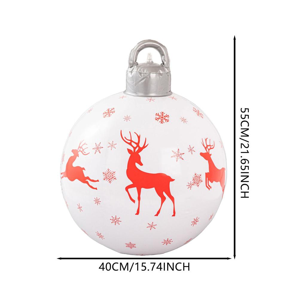 55CM Christmas Inflatable Ball PVC Giant Xmas Ball Christmas Tree Decorations Large Balls Toy New Year Party Courtyard Ornaments