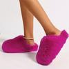 Winter Home Slippers For Females Faux Fur Slippers Fluffy Warm Plush Indoor Anti Slip Comfortable Slippers For Women Clogs Shoes