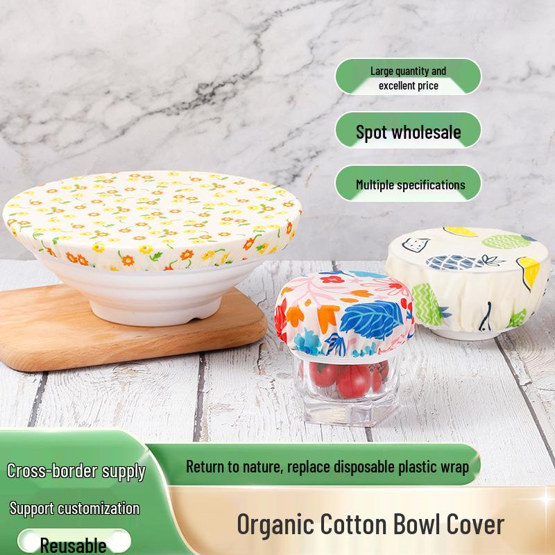 Beeswax Reusable Food Covers - Multiple Sizes & Colors, Food-Grade. Cotton