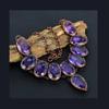 Amethyst Necklace, Copper Electroformed Necklace Handmade Gemstone Jewelry, Gifts For Wife Brand New Necklace