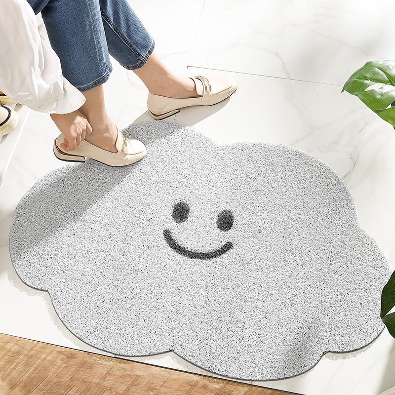 Cartoon wolk huis stof entree zijde vloermat deurmat schrapen modder antislip tapijt PVC vloermat 80*120cm