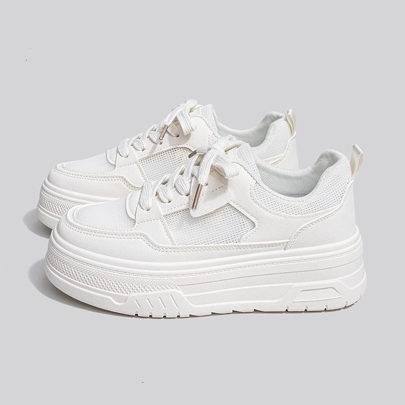 נעלי ספורט קז'ואל חדשות לאביב וקיץ, עם סוליה עבה, להגבהה, לסטודנטים