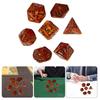 7 Peças/pacote Dados Acrílicos Dados Multilaterais Tamanho Diferente Dados com Números Digitais Brinquedo Educacional para Crianças Conjunto de Dados para Jogo de Tabuleiro