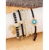 Braccialetti Multistrato Mano di Fatima Occhio Maligno Protezione Fortunata con Charms in Cristallo Colorato e Perline per Donne Ragazze